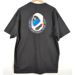 Men’s 2XL SpaceX NASA Demo-2 Graphic T-Shirt Black Astronaut Dragon Behnken